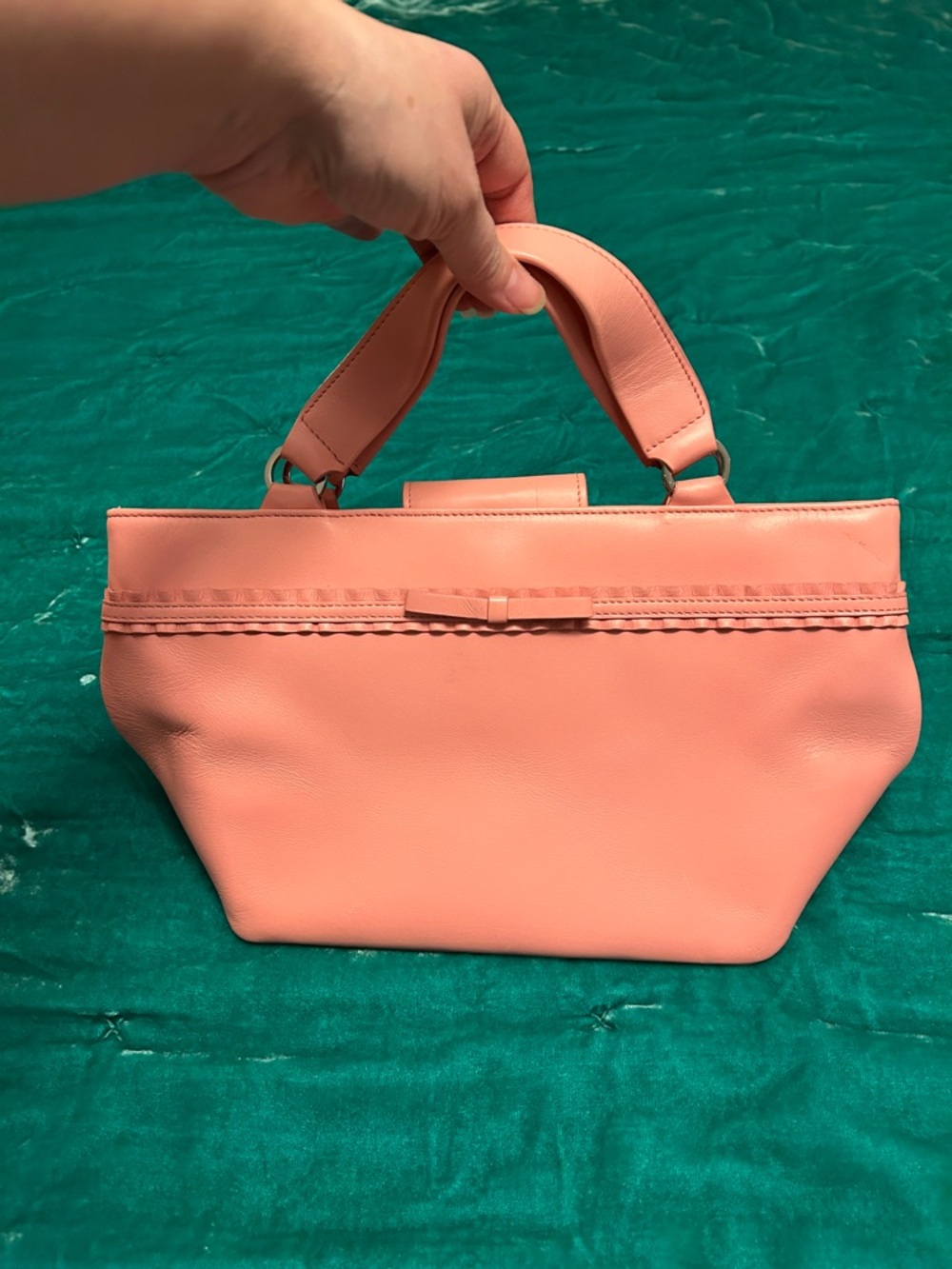 Talbot’s Pink Leather Bow Detail Handbag